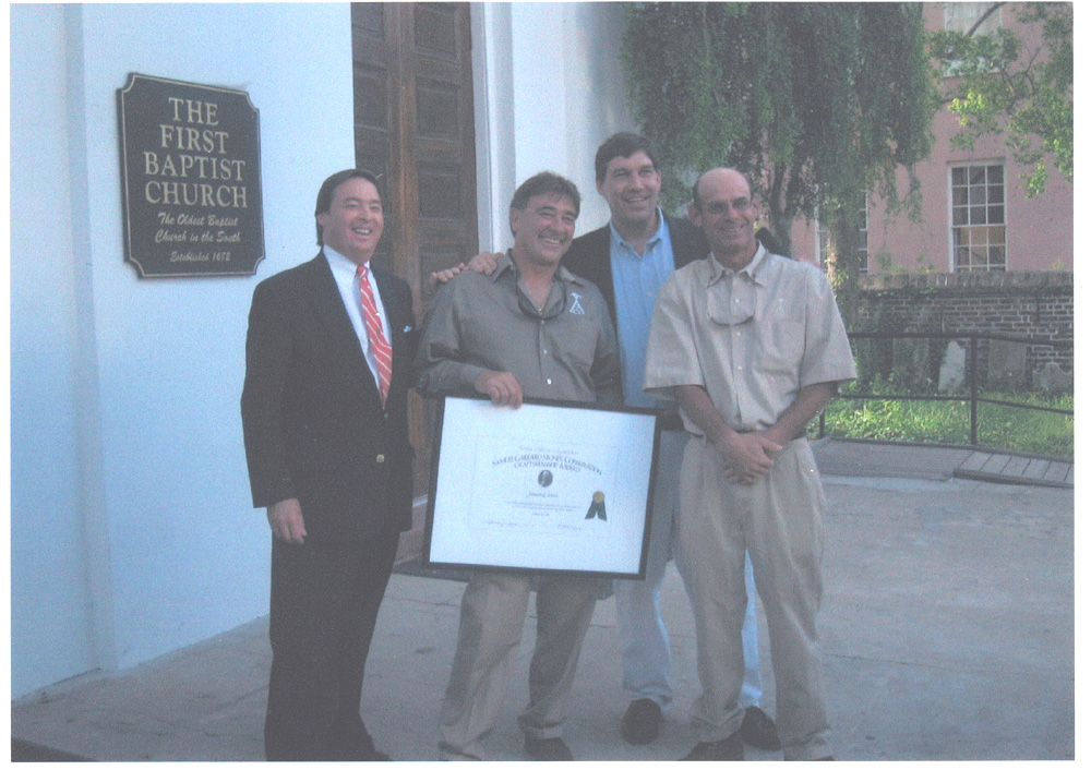 Receiving the 2008 Samuel Gaillard Stoney Conservation Craftsmanship Award