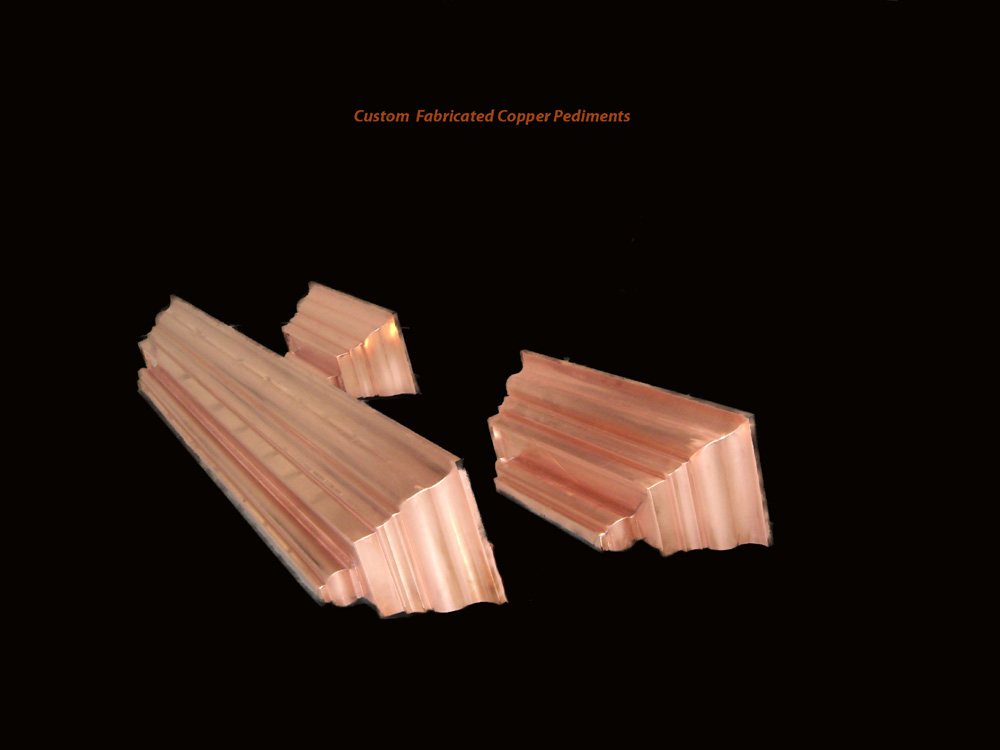 Custom Fabricated Copper Pediments